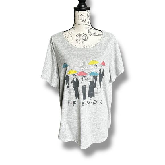 Friends The Television Series Shirt Women's Gray Graphic Short Sleeve Tshirt 1X - Picture 1 of 5